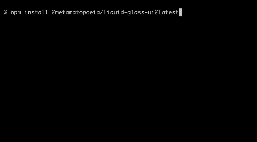 Liquid Glass UI